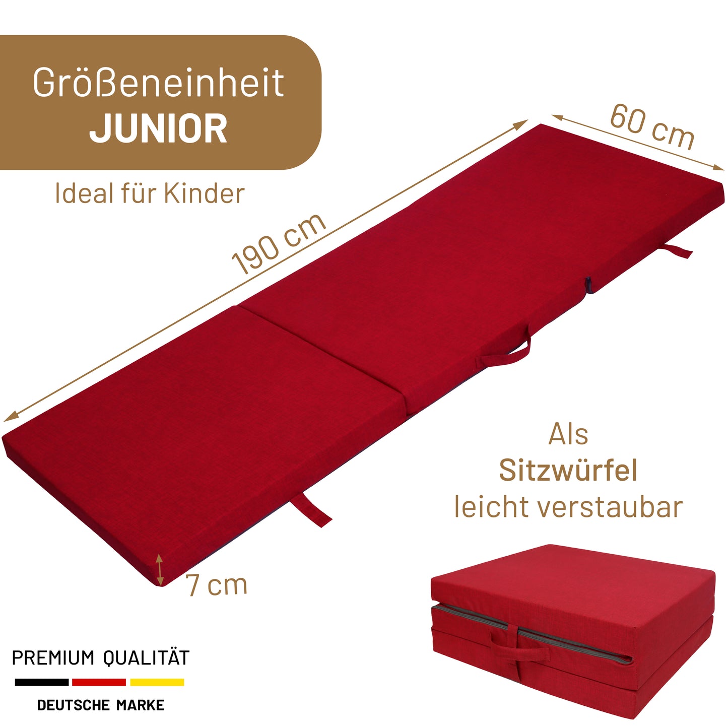 RelaxXL Klappmatratze Junior Meliert