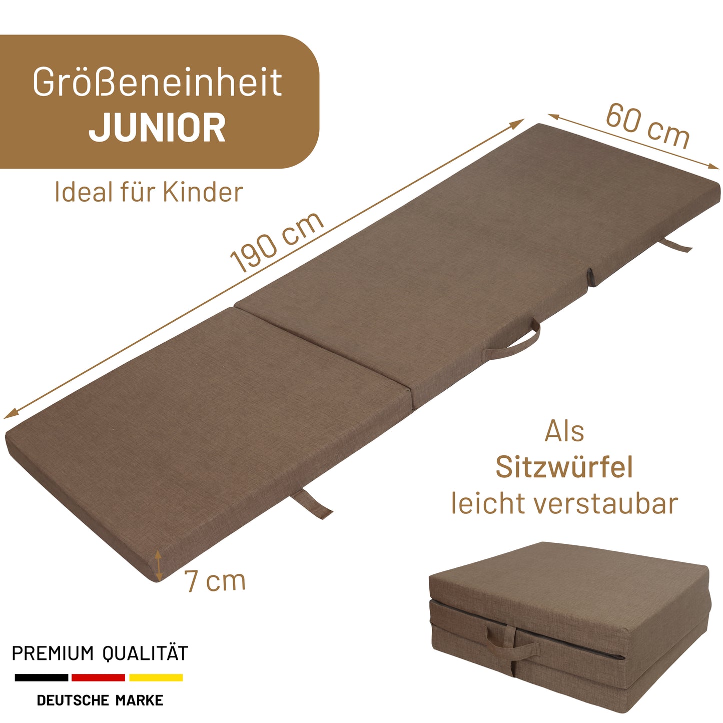 RelaxXL Klappmatratze Junior Meliert