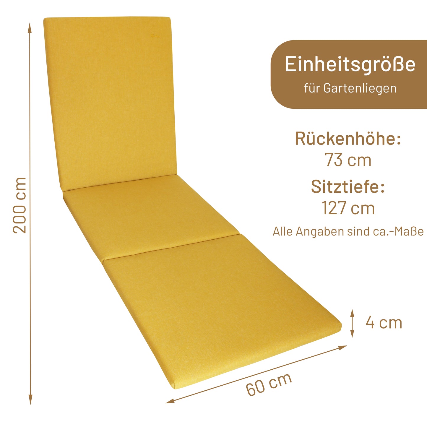 Liegenauflage SUNNY - Senfgelb