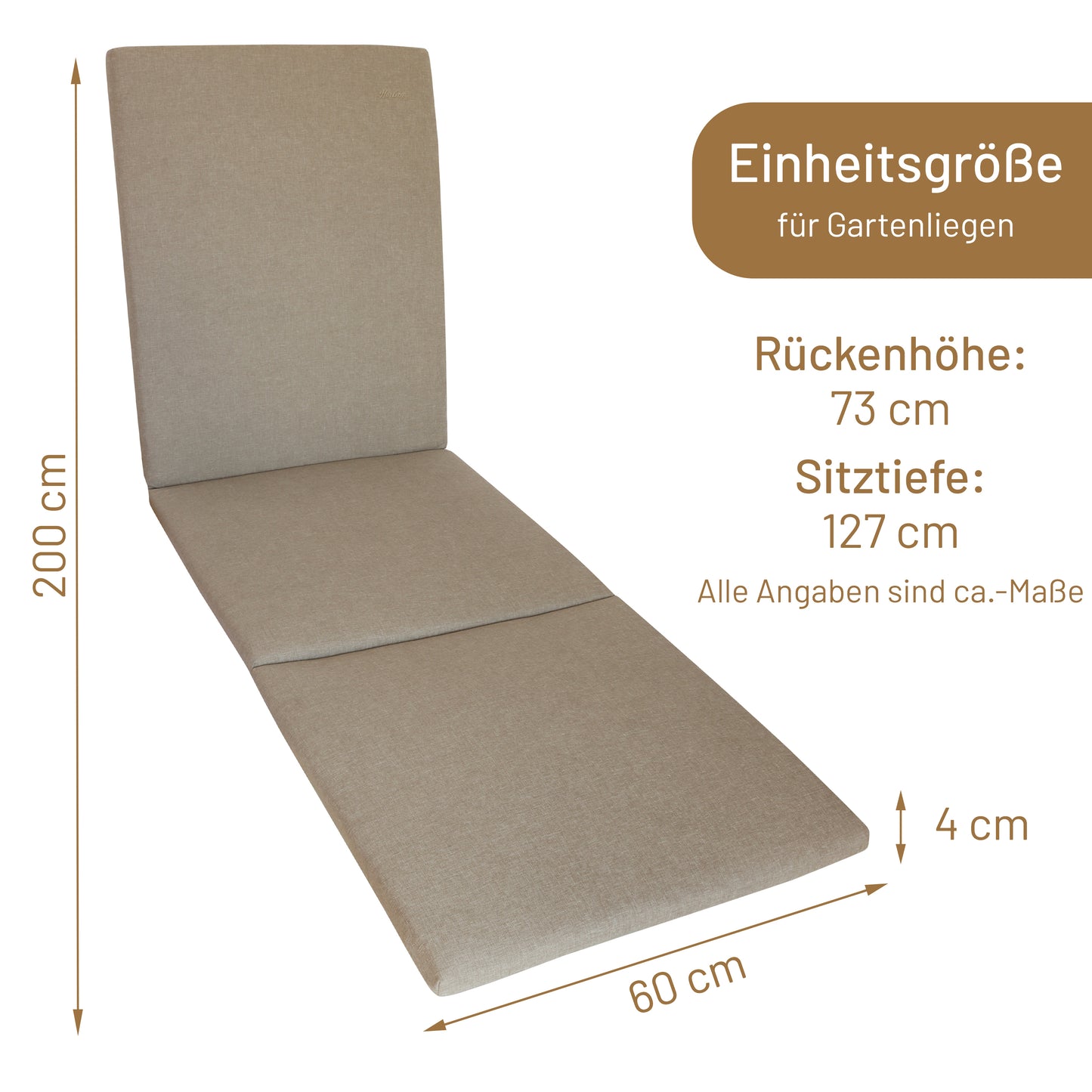 Liegenauflage SUNNY - Taupe