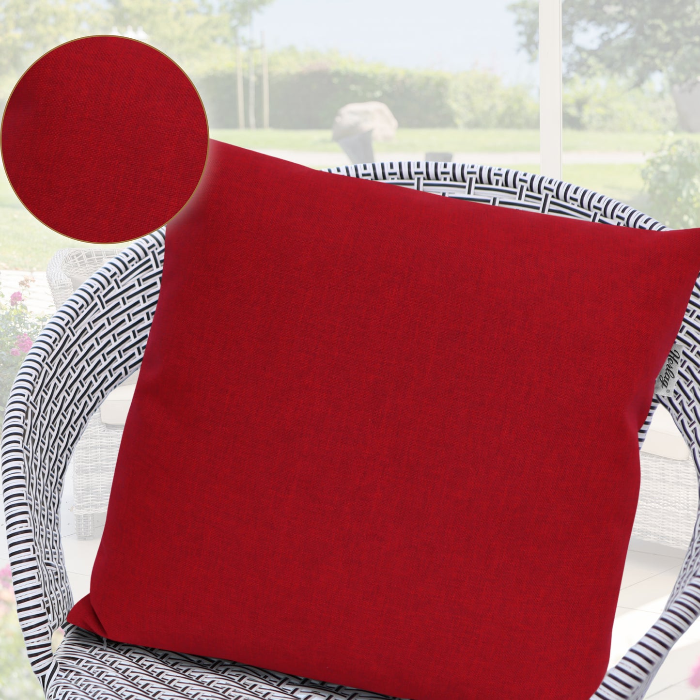 Outdoor Dekokissen Sunny  40x40cm Rot