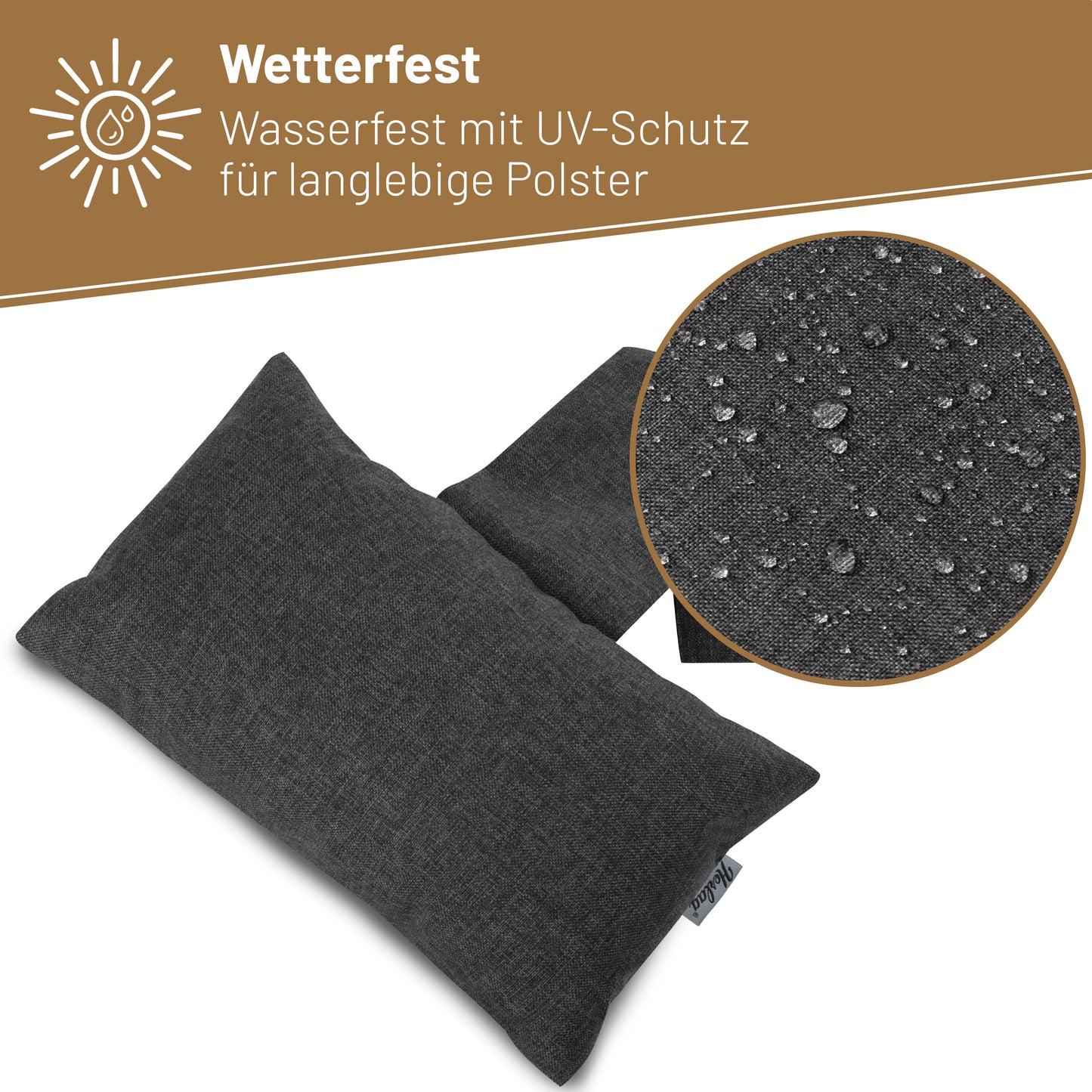 Nackenpolster Sunny Eckig - Anthrazit