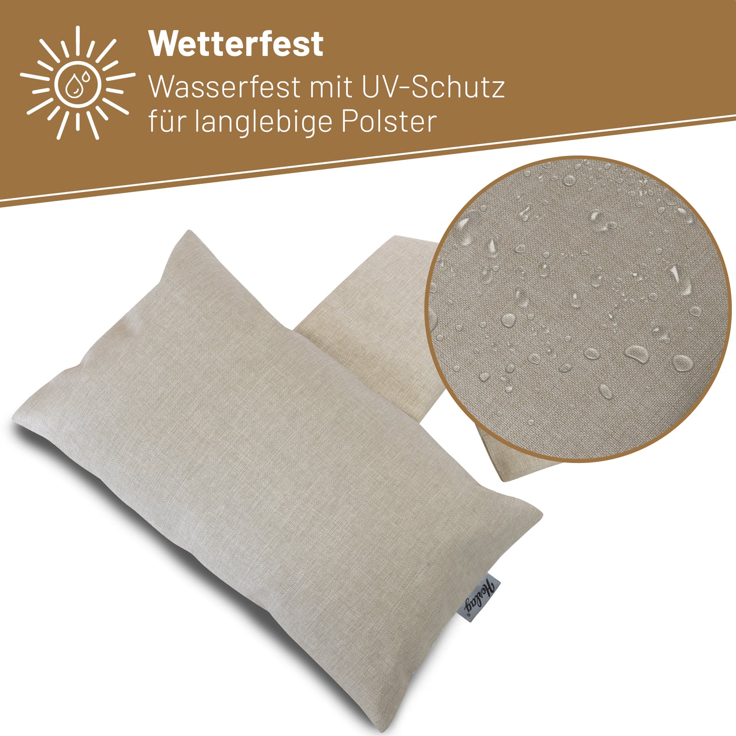 Nackenpolster Sunny Eckig - Natur