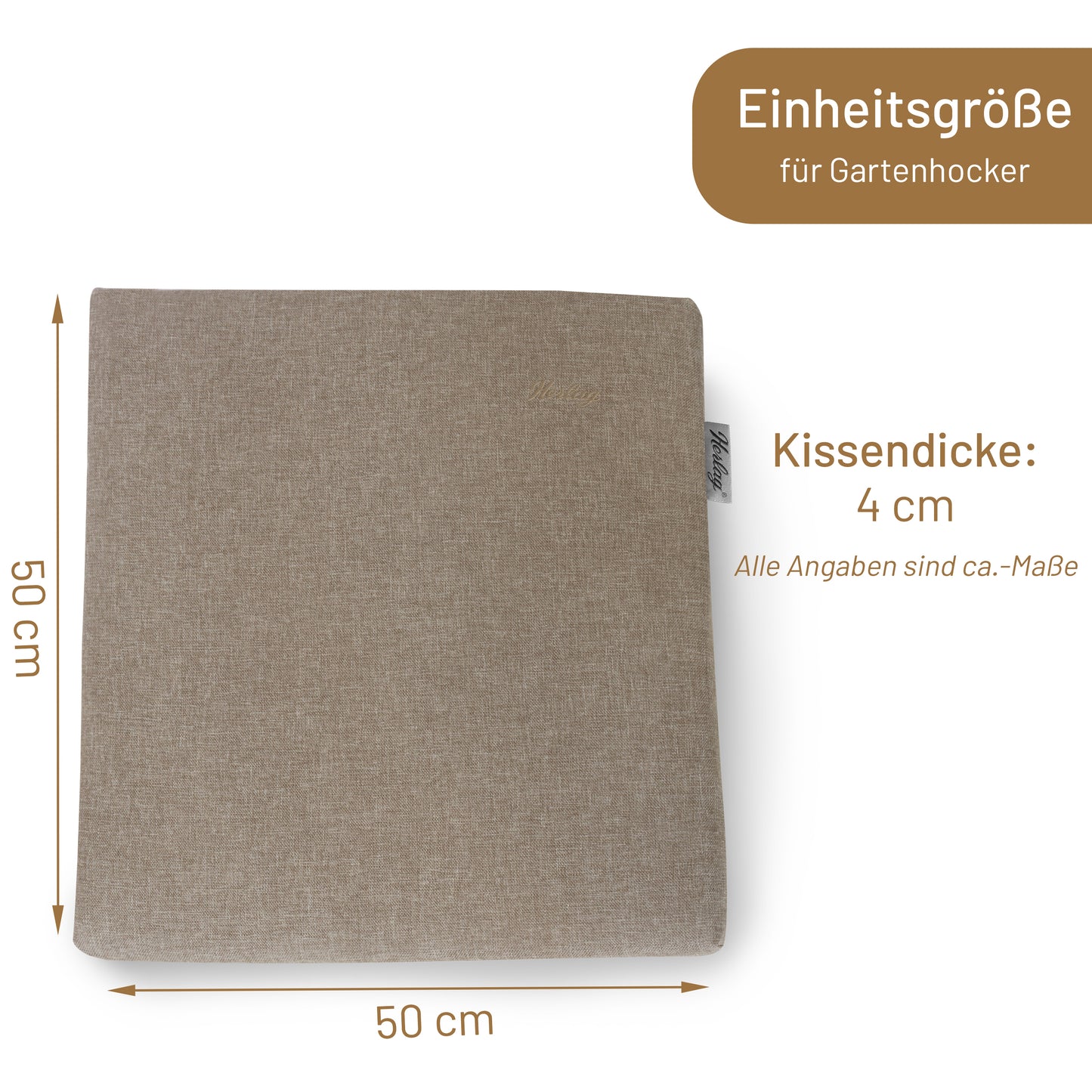 Hockerauflage SUNNY - Taupe