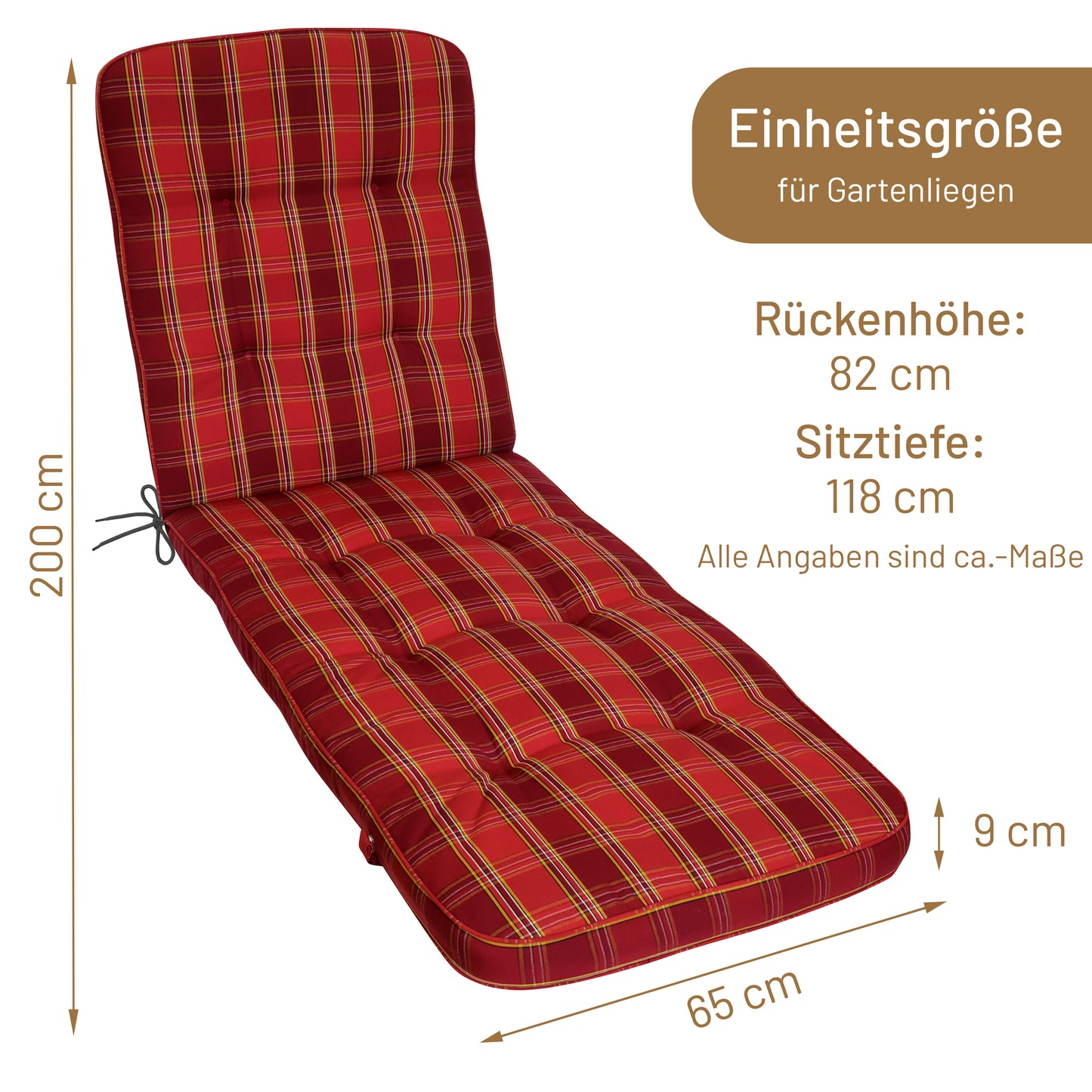 Liegenauflage TILLY Kariert