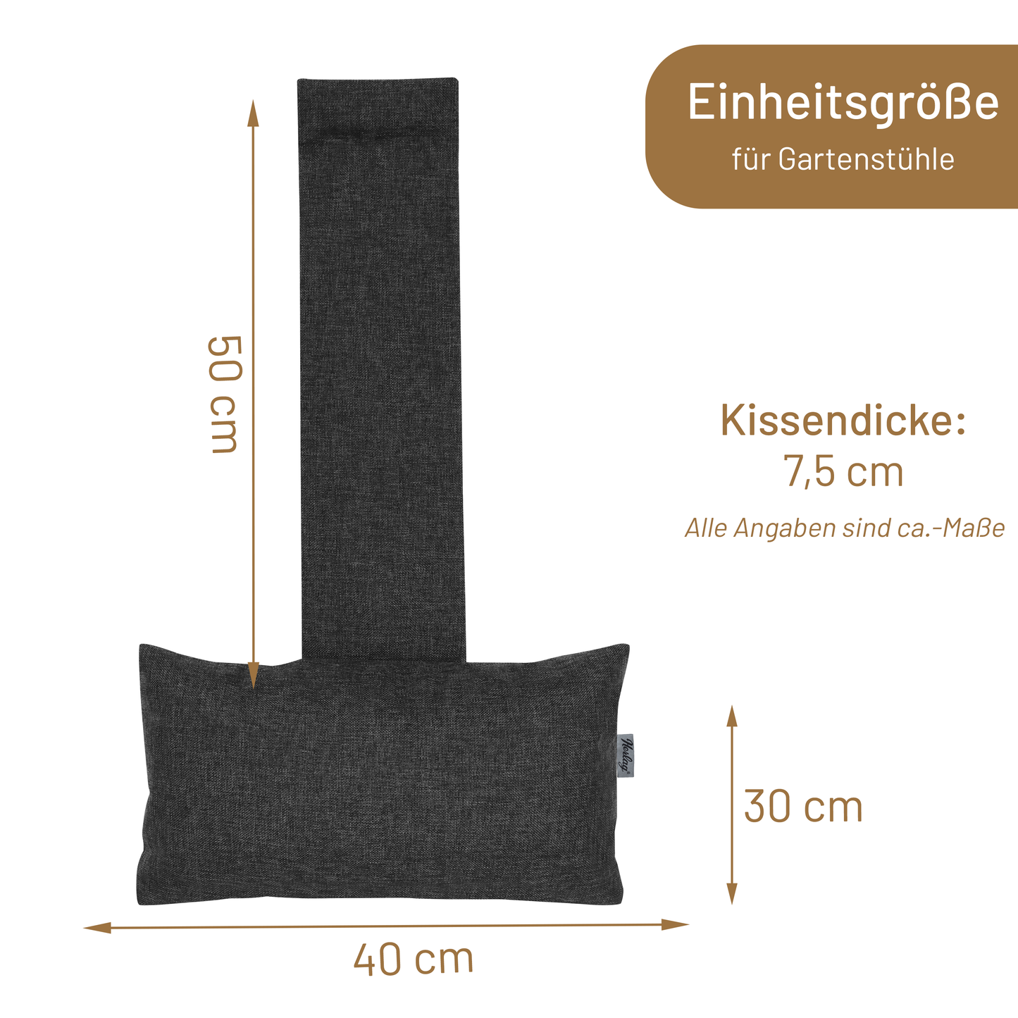 Nackenpolster Sunny Eckig - Anthrazit