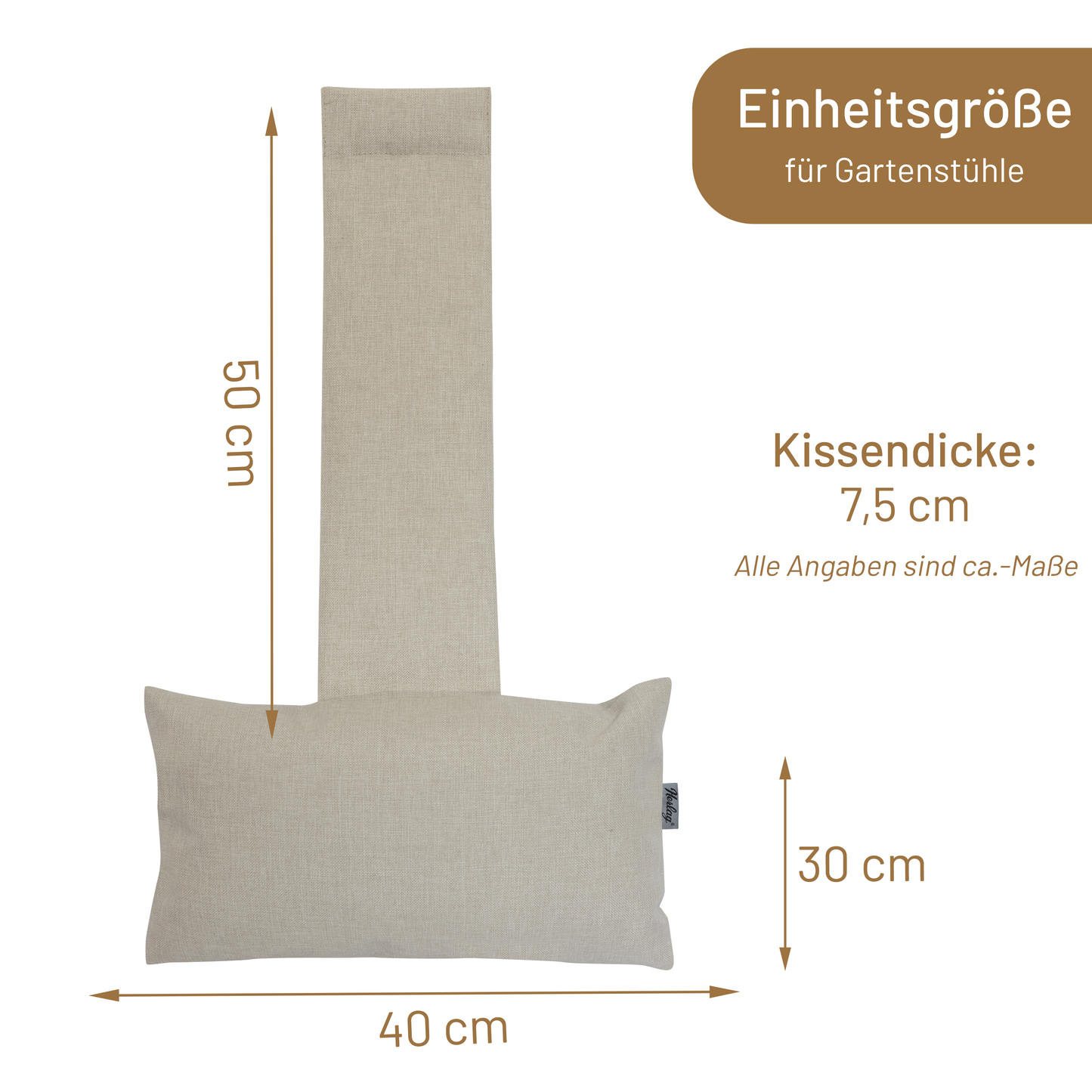 Nackenpolster Sunny Eckig - Natur