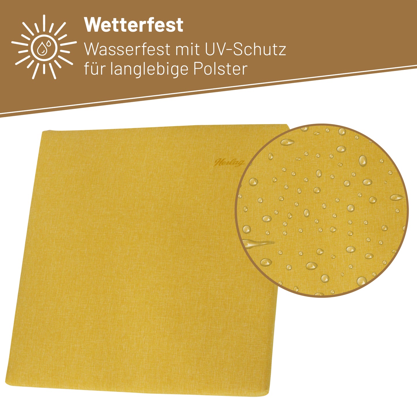 Hockerauflage SUNNY - Senfgelb