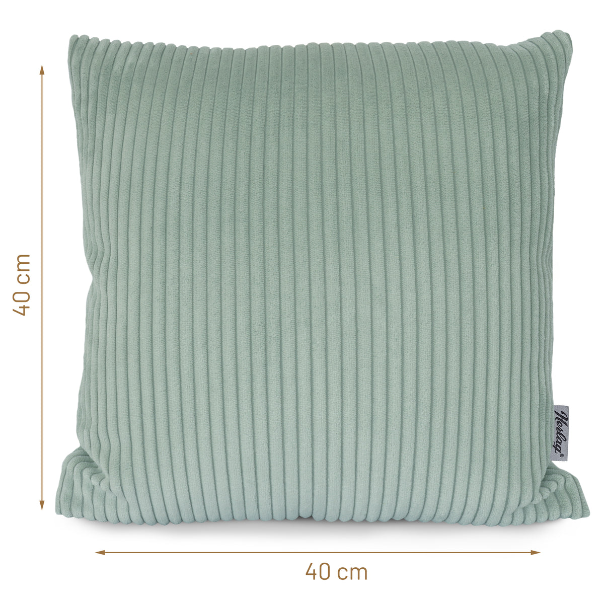 Cord-Dekokissen ELLA 40x40cm Salbei – waschbar, Öko-Tex – Herlag