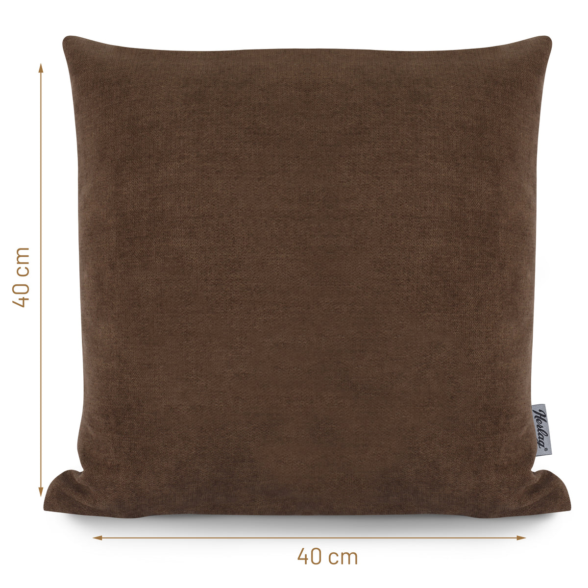 Dekokissen FEEL 40x40cm Braun – waschbar, Öko-Tex – Herlag