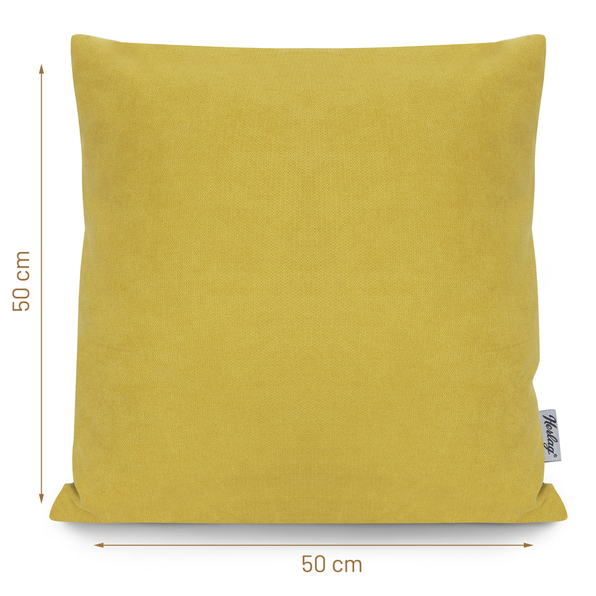 Dekokissen FEEL 50x50cm Gelb – waschbar, Öko-Tex – Herlag