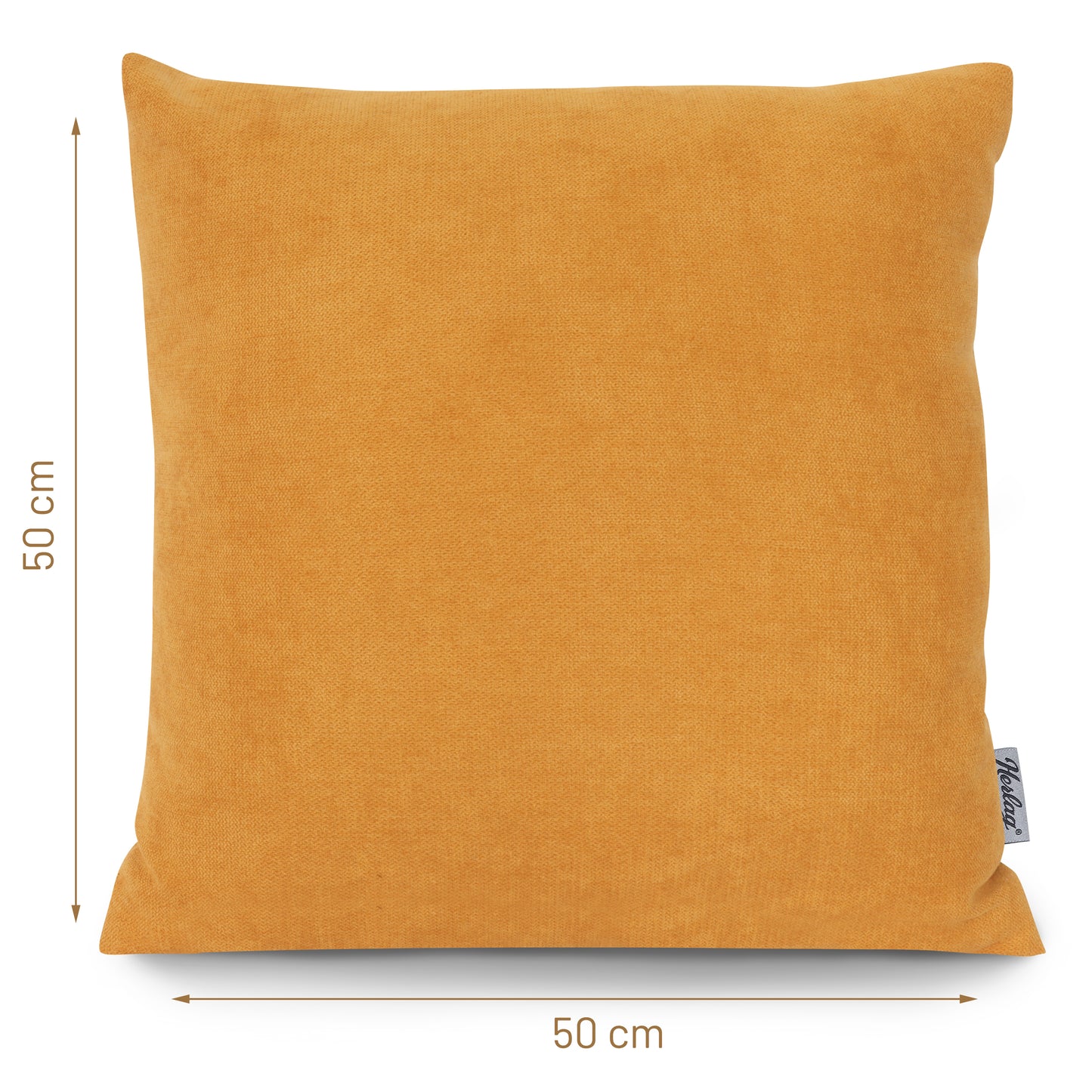 Dekokissen FEEL - 50x50cm Hellorange - Kissenbezug