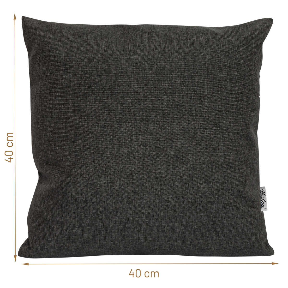 Outdoor Kissenhülle Sunny – wetterfest, UV‑beständig, 50x50, Anthrazit – Herlag