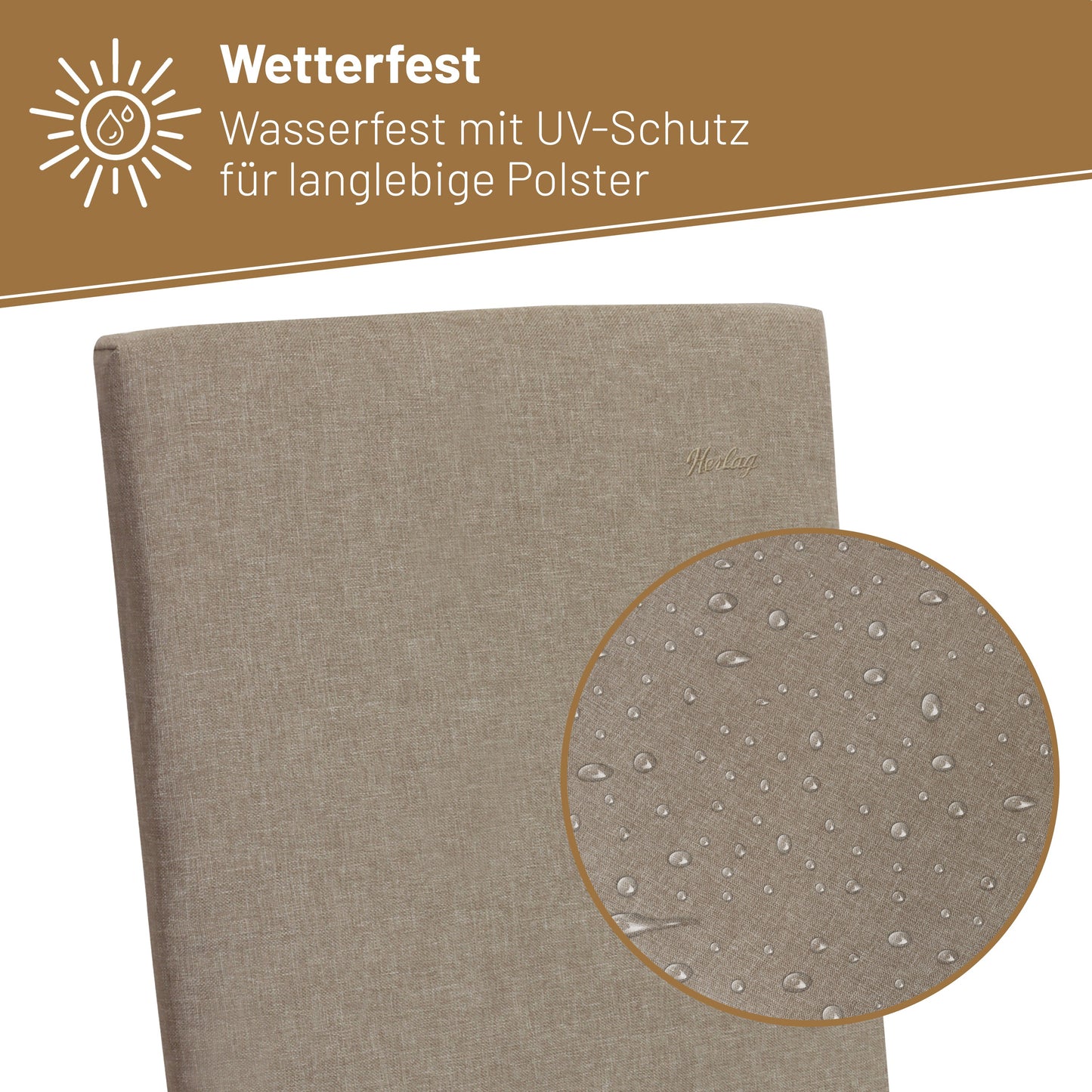 Niedriglehner-Auflage SUNNY - Taupe