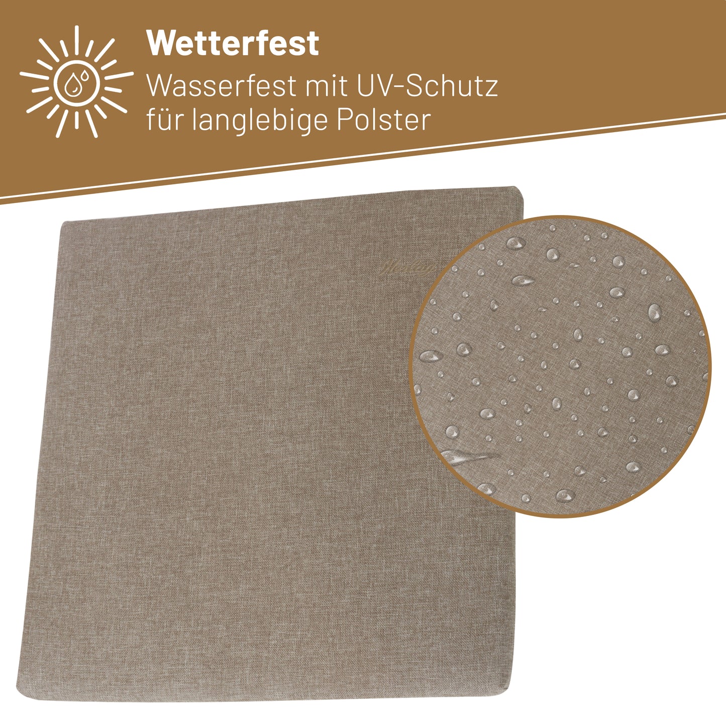 Hockerauflage SUNNY - Taupe