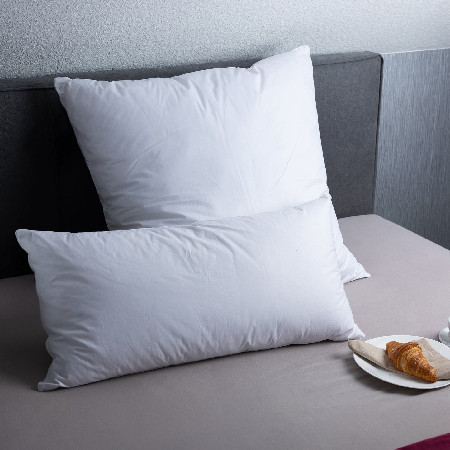 3-Kammer Kopfkissen Daunenkissen 80x80cm
