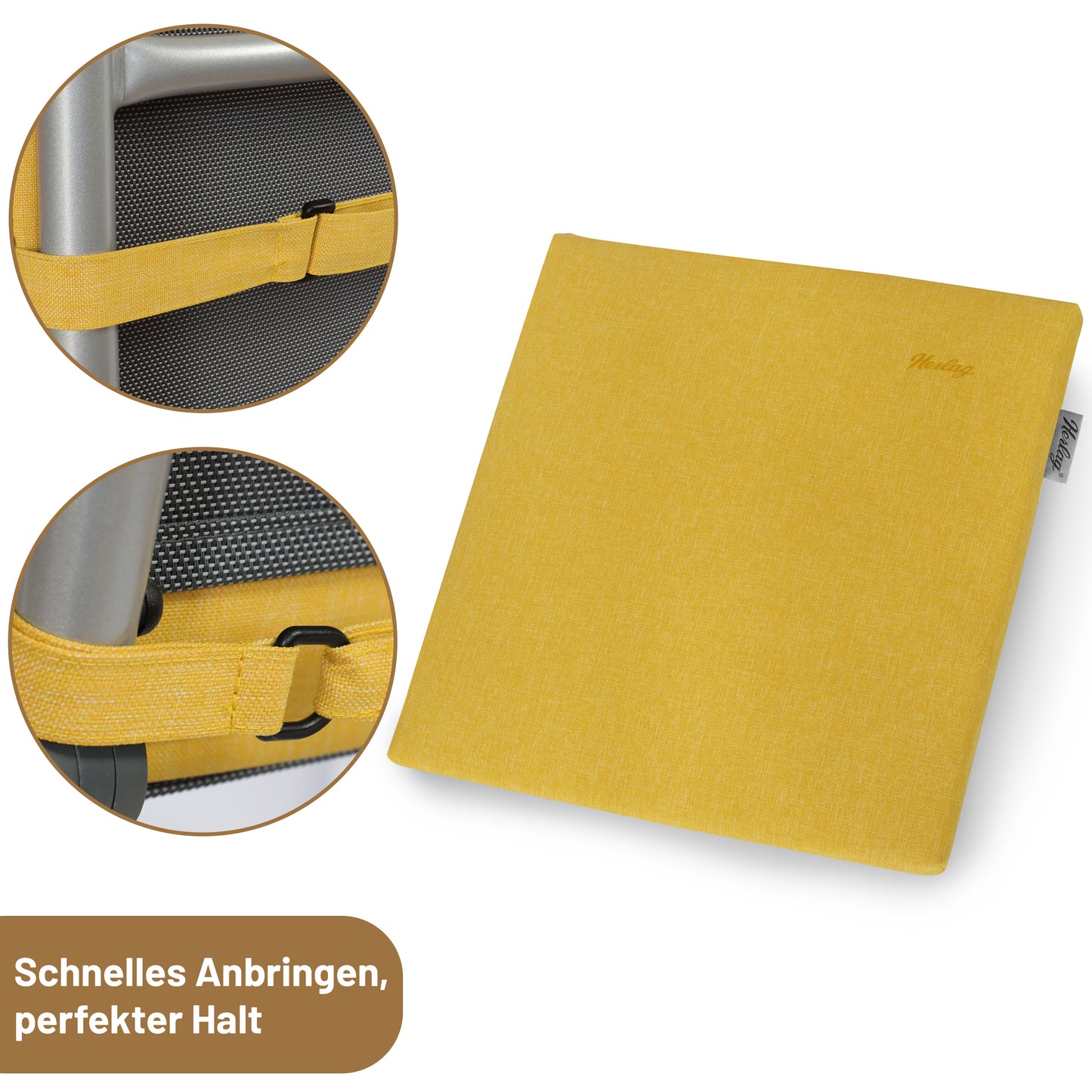 Hockerauflage SUNNY - Senfgelb