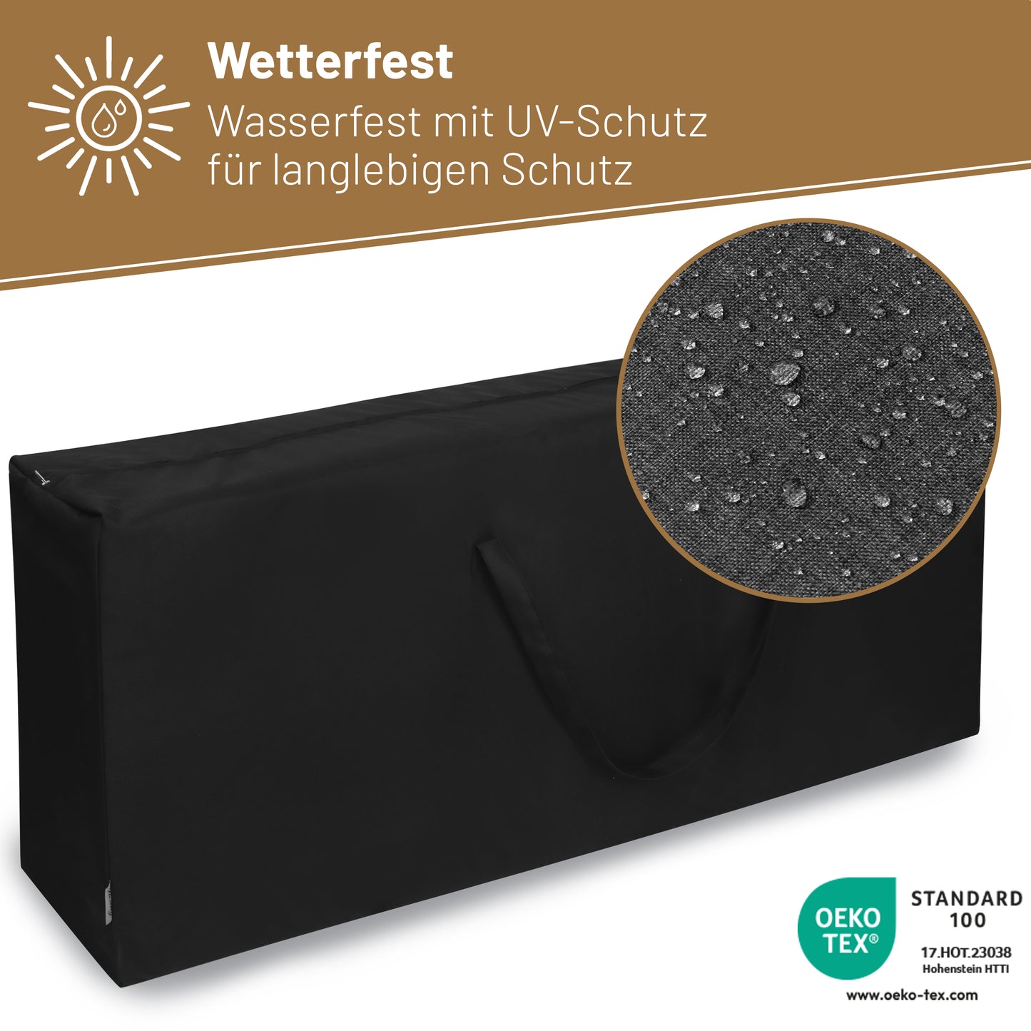 Aufbewahrungstasche Polstertasche schwarz