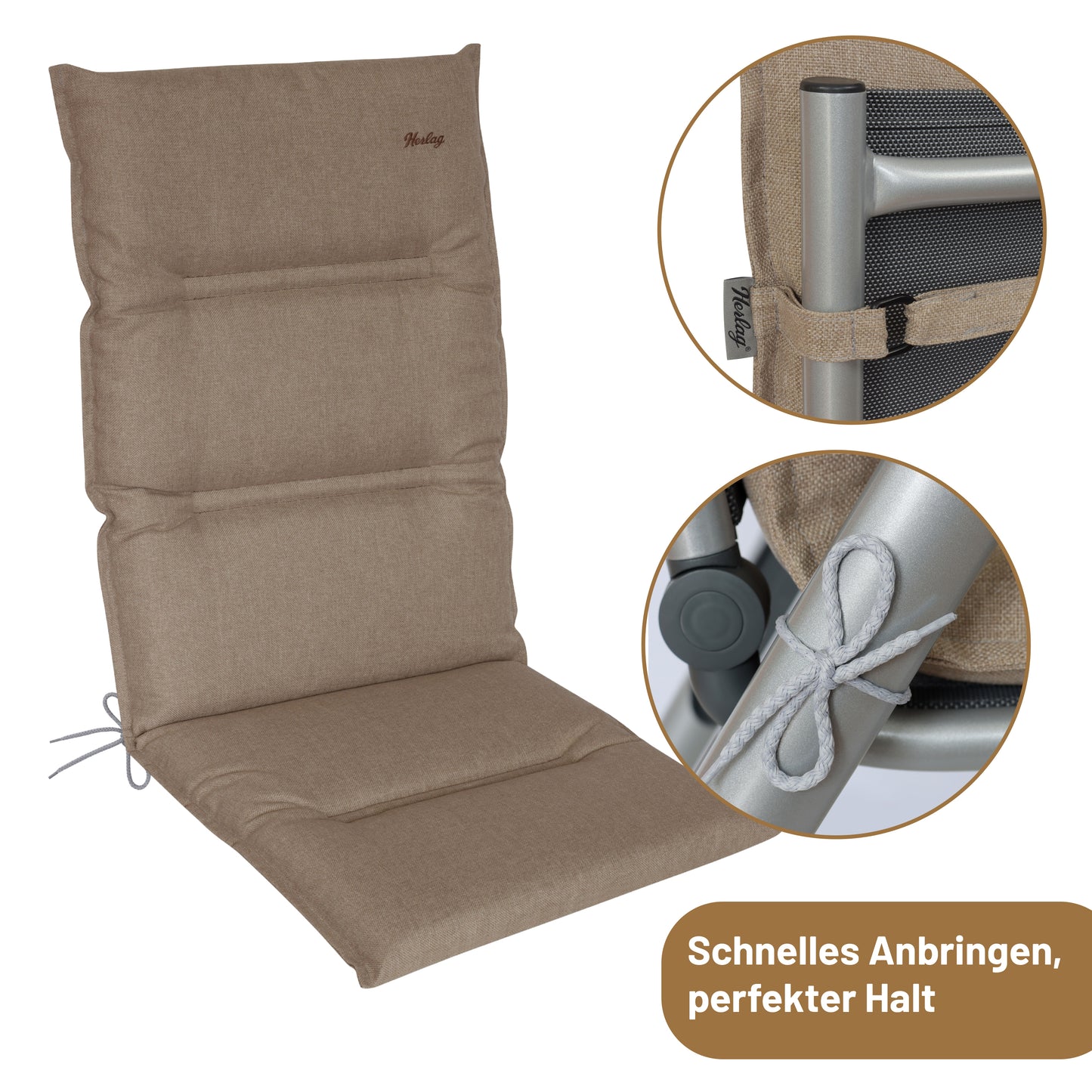 Hochlehner GRETA – recycelter Stoff - Taupe