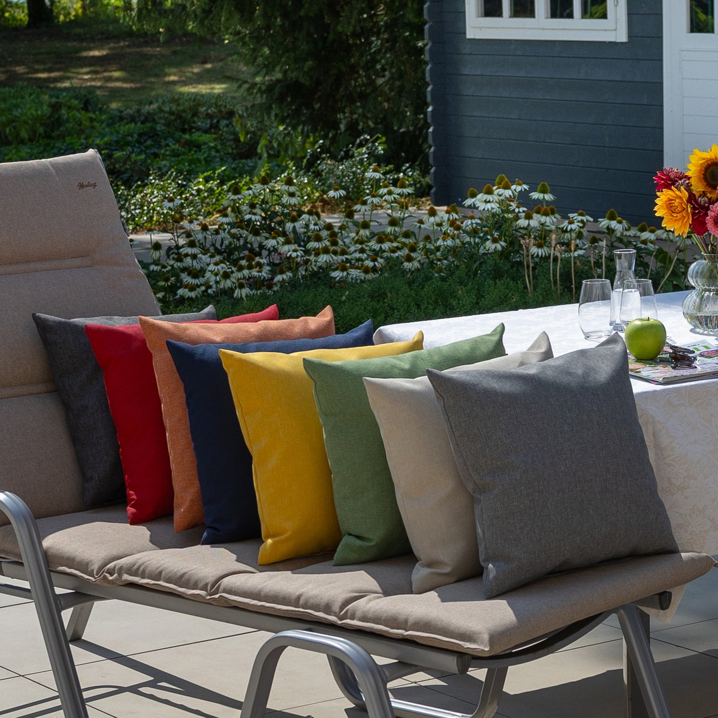 Outdoor Dekokissen Sunny  40x40cm Natur