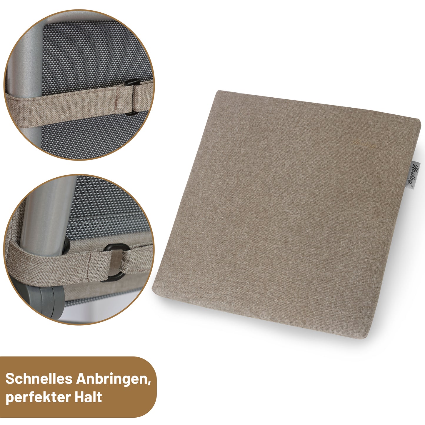 Hockerauflage SUNNY - Taupe