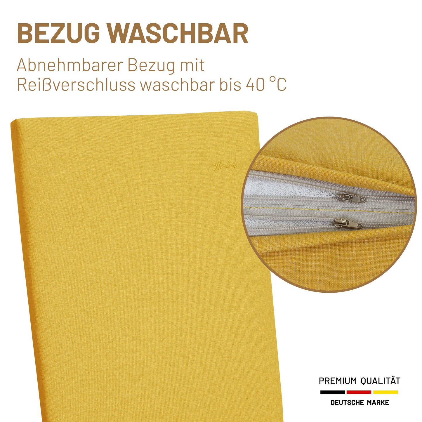 Niedriglehner-Auflage SUNNY - Senfgelb