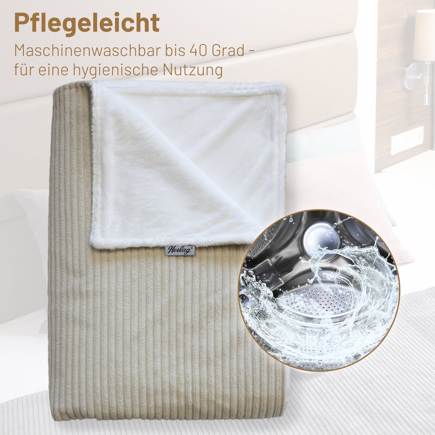 Wohndecke Ella - 140x200cm Cremeweiß