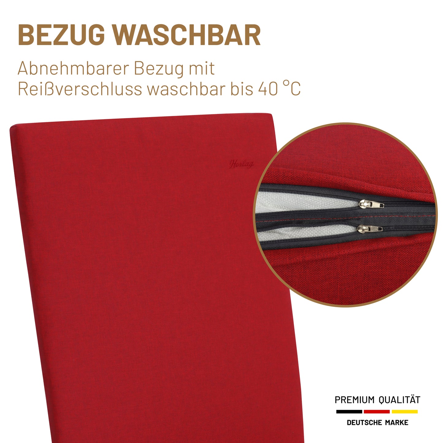 Niedriglehner-Auflage SUNNY - Rot