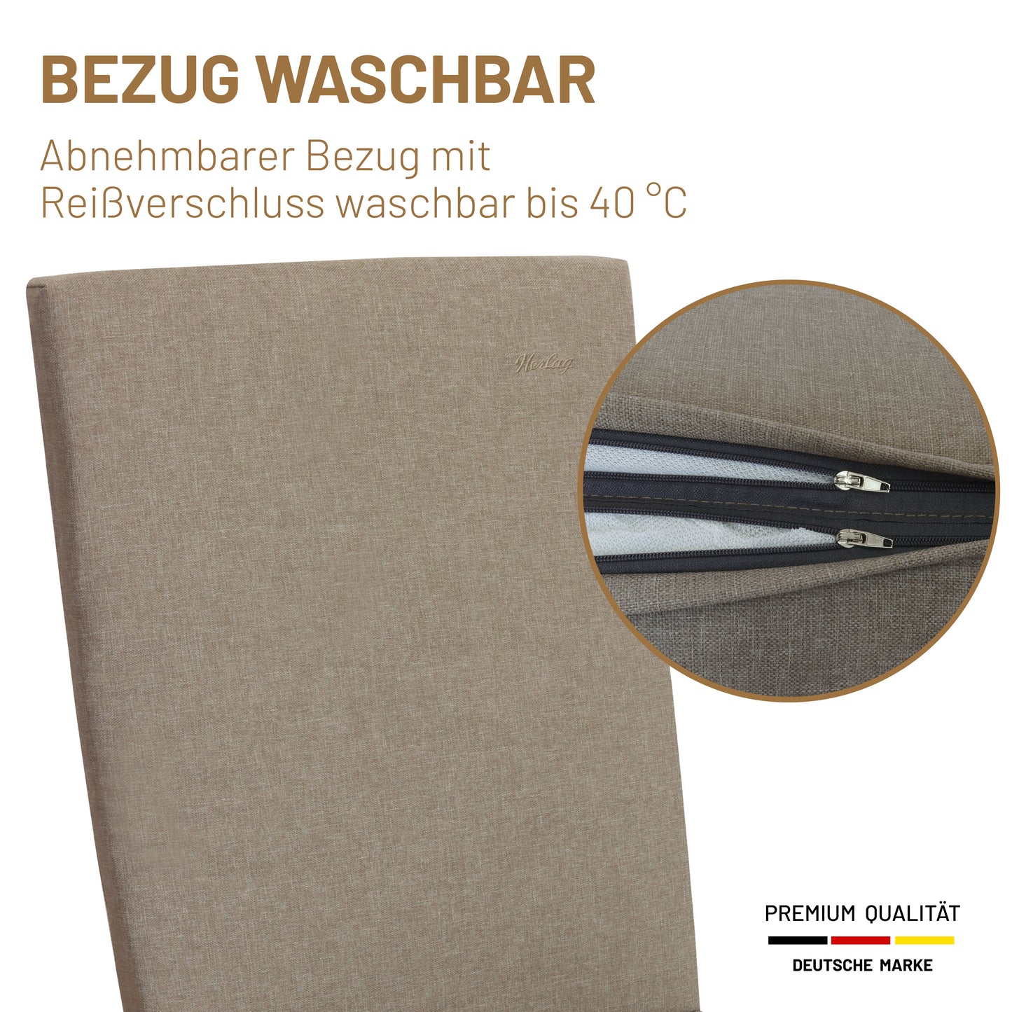 Niedriglehner-Auflage SUNNY - Taupe