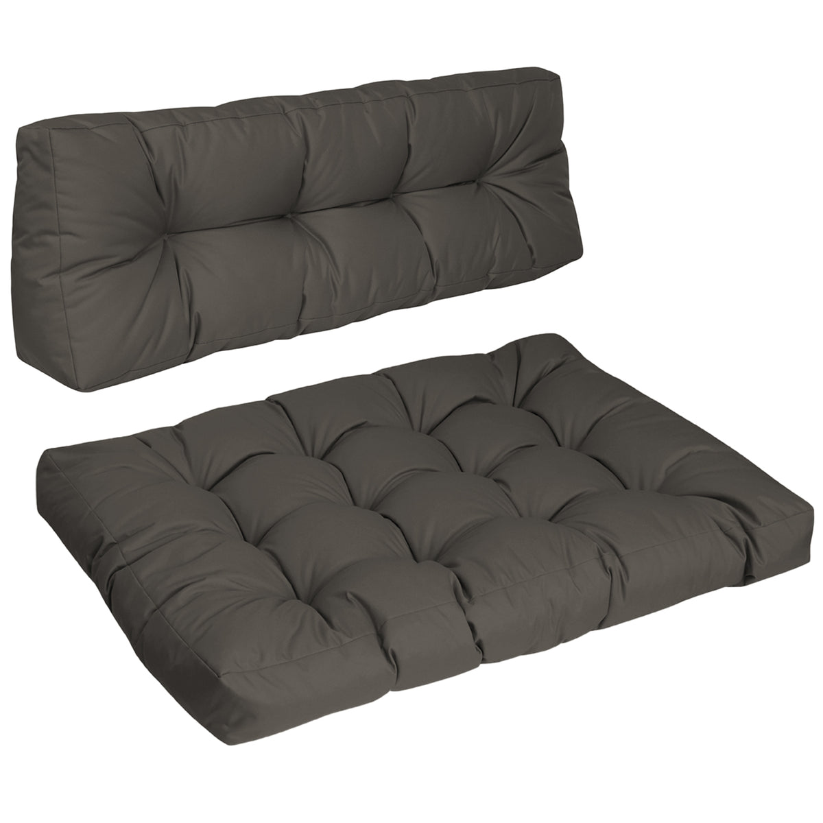 Palettenkissen Set Anthrazit/Taupe