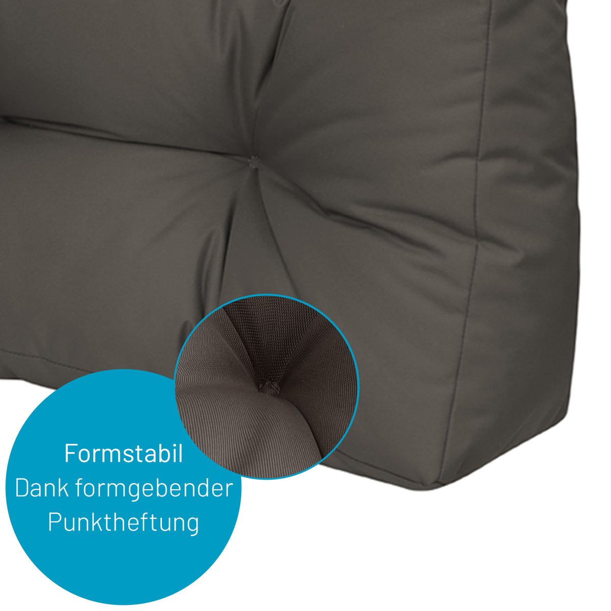 Palettenkissen Set Anthrazit/Taupe
