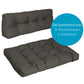 Palettenkissen Set Anthrazit/Taupe