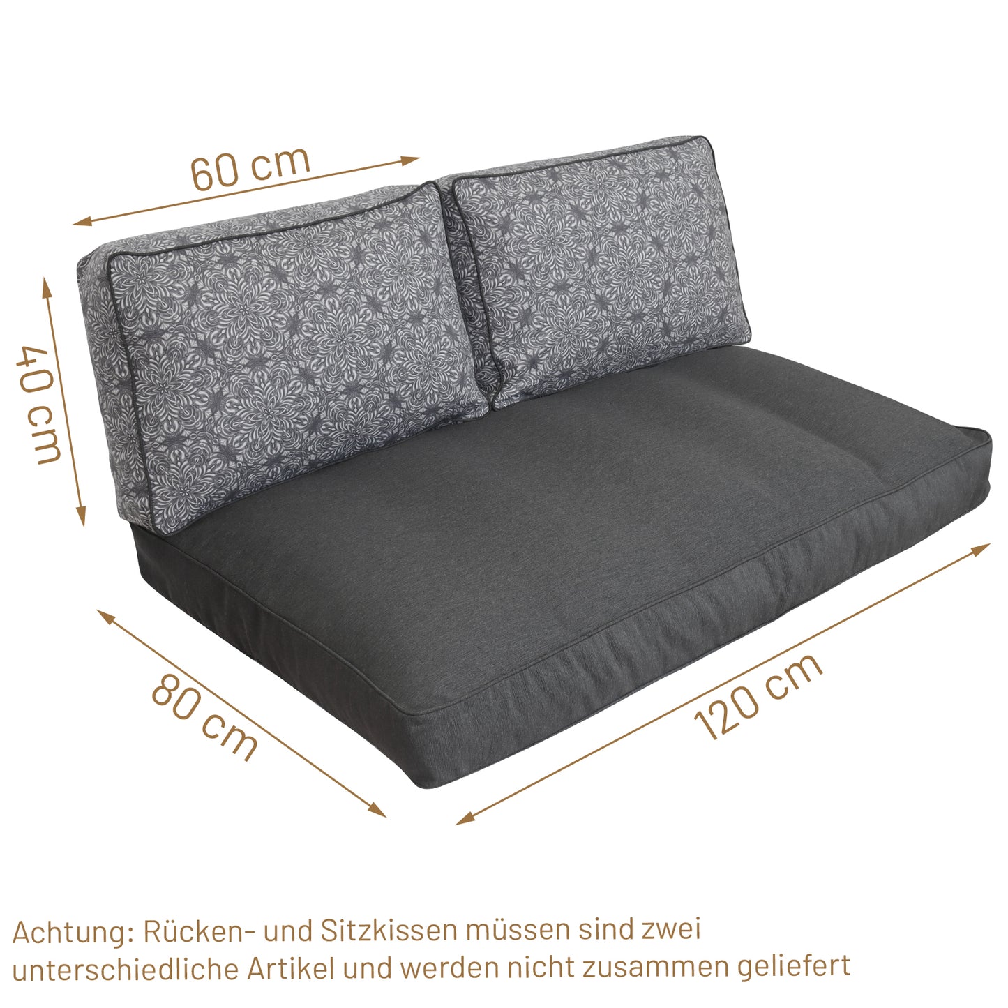 Dekokissen Valeria - Anthrazit