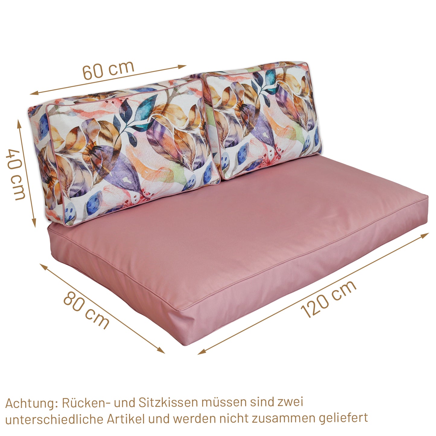 Sitzkissen Flora - Rosa