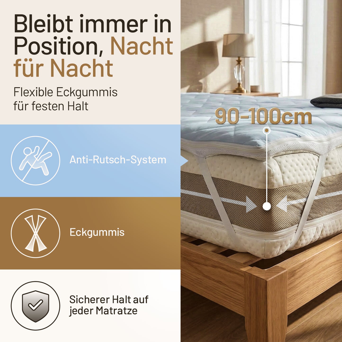Visco Matratzentopper 2 in 1 | 140x200x7cm